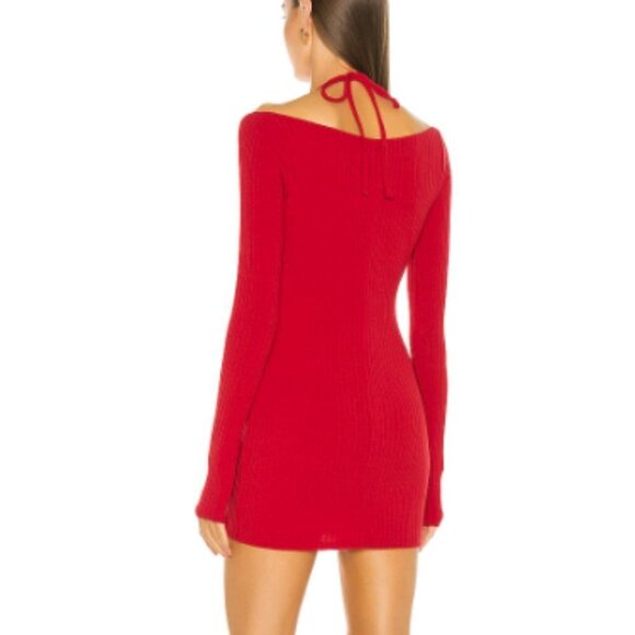 New! h:ours Julie Mini Dress Red 13537 - Picture 4 of 14